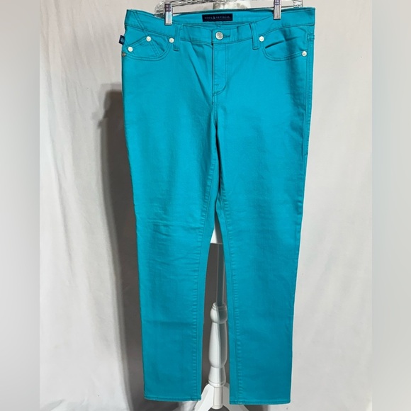 Rock & Republic Denim - Rock & Republic Berlin Turquoise Skinny Jeans Size 16